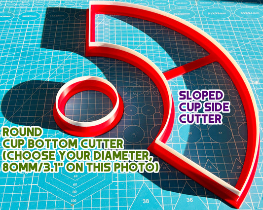 Cone-Shaped Cup Cutter Set for Clay Slab, 4 Sizes
