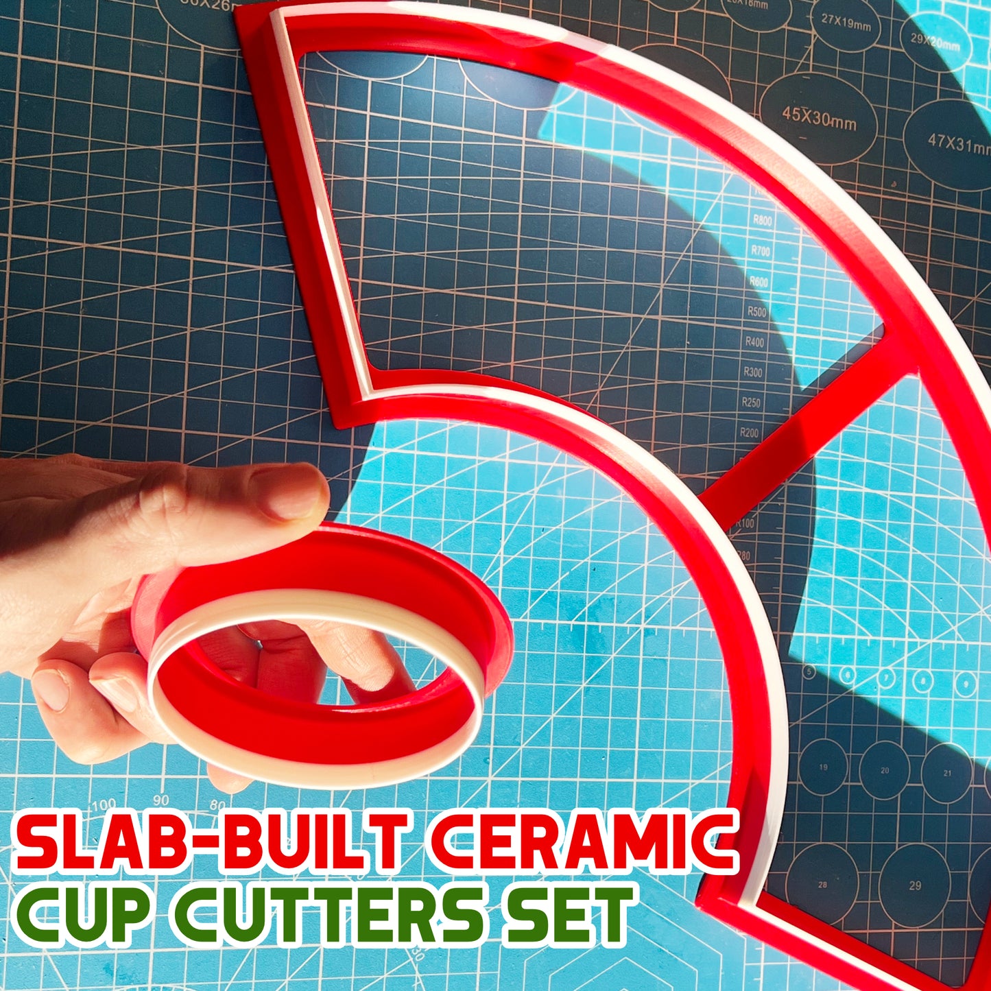 Cone-Shaped Cup Cutter Set for Clay Slab, 4 Sizes