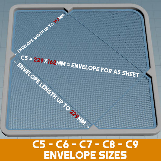 Envelope Papermaking Kit C5 C6 C7 C8 C9 – Deckle and Mold Set for Handmade Paper Envelopes – DIY Paper Making Tools