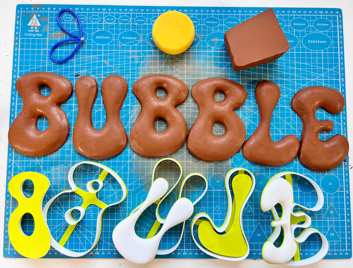 Large 3D Bubble Letter Cutters 15 cm 16" with Optional Molds