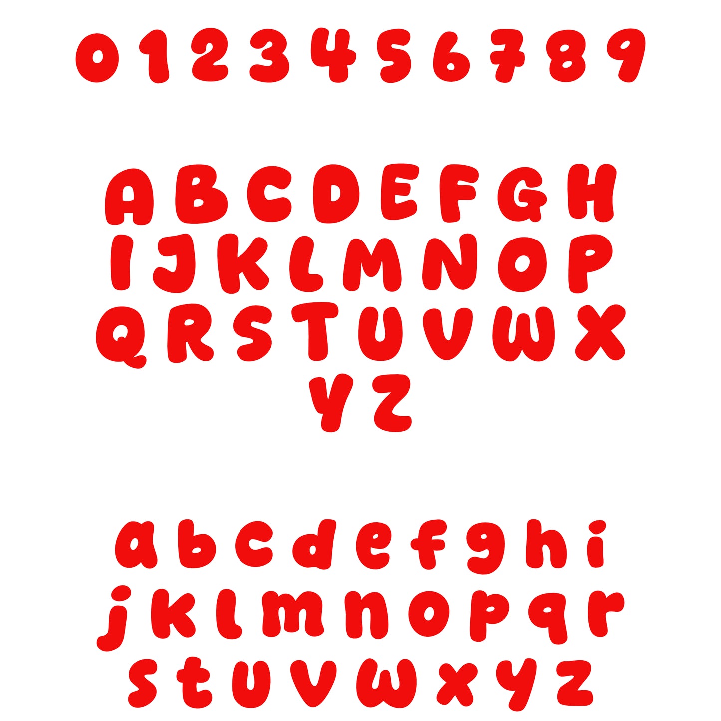 Large Bubble Letter Cutters for Clay and Dough 10 cm / 4" Letters