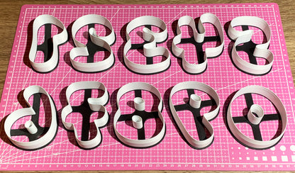 Large Bubble Letter Cutters for Clay and Dough 10 cm / 4" Letters