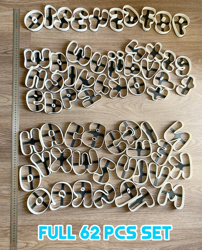 Large Bubble Letter Cutters for Clay and Dough 10 cm / 4" Letters