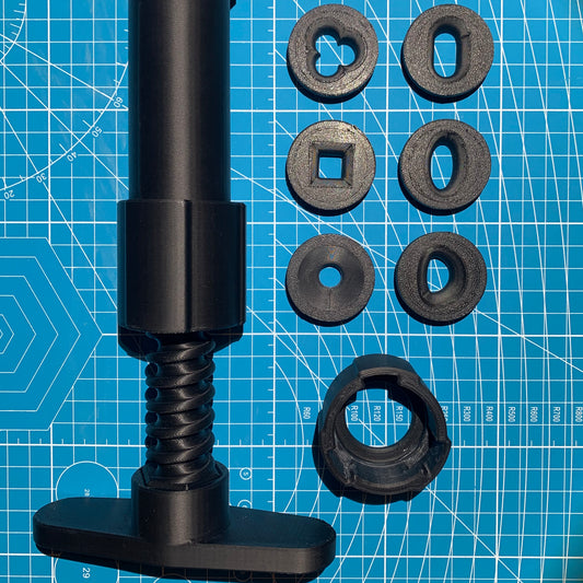 Handheld Screw Extruder for Clay with Interchangeable Dies