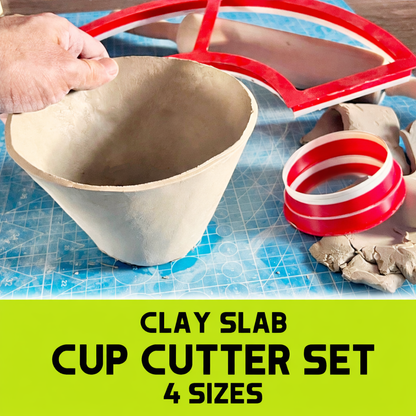 Cone-Shaped Cup Cutter Set for Clay Slab, 4 Sizes