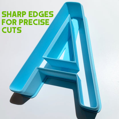 Large Letter and Number Cutters for Clay and Dough – Big Alphabet and Number Set, 10 cm / 4"