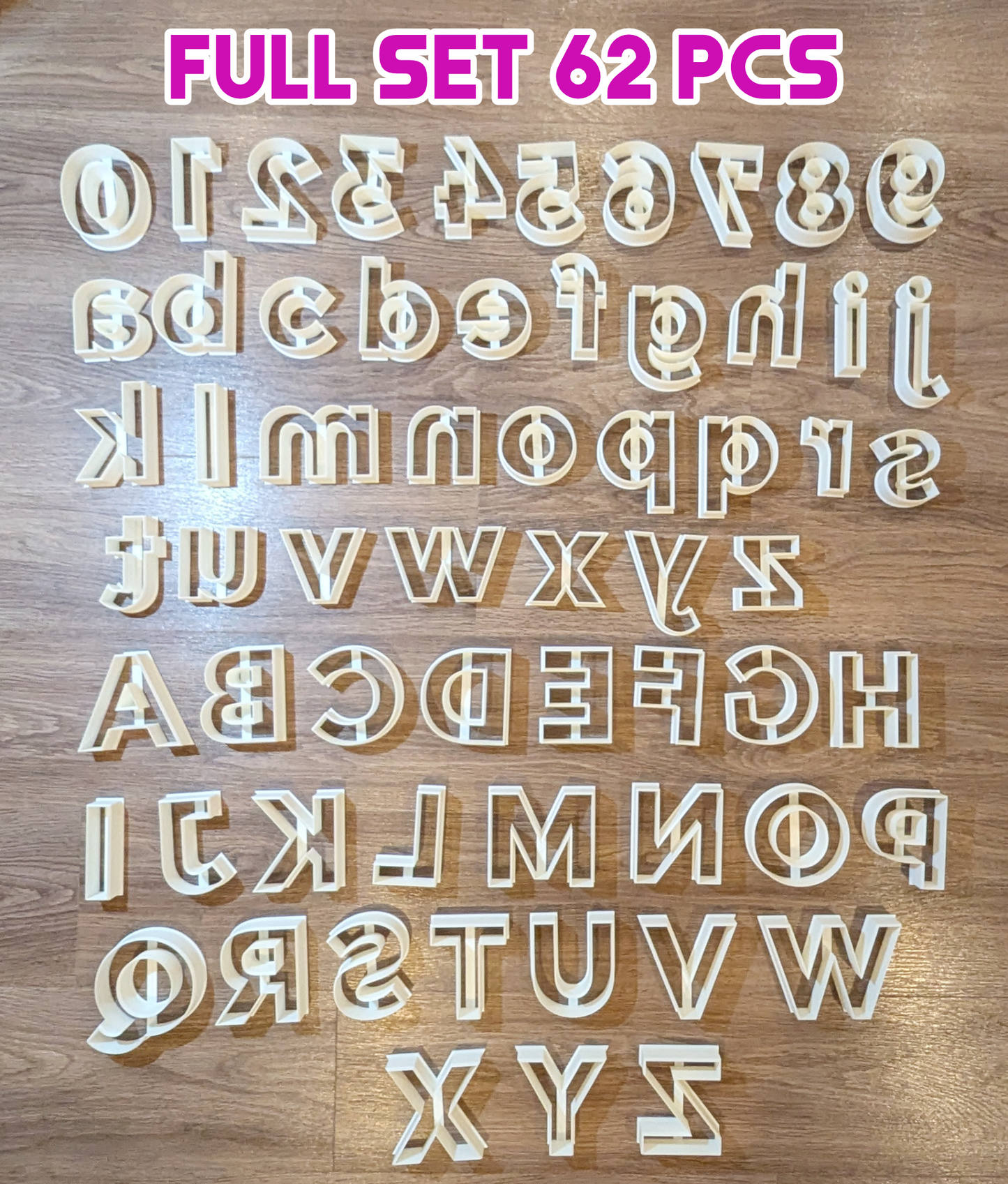Large Letter and Number Cutters for Clay and Dough – Big Alphabet and Number Set, 10 cm / 4"