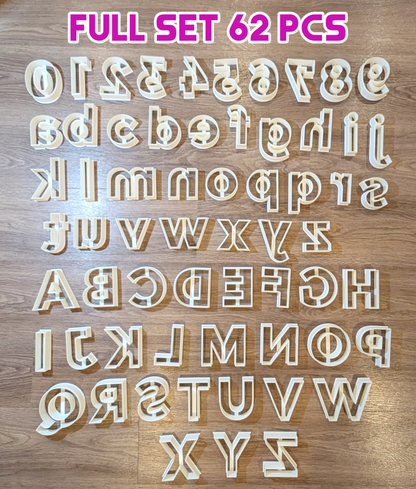 Large Letter and Number Cutters for Clay and Dough – Big Alphabet and Number Set, 10 cm / 4"