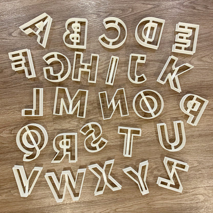 Large Letter and Number Cutters for Clay and Dough – Big Alphabet and Number Set, 10 cm / 4"