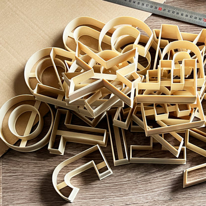 Large Letter and Number Cutters for Clay and Dough – Big Alphabet and Number Set, 10 cm / 4"