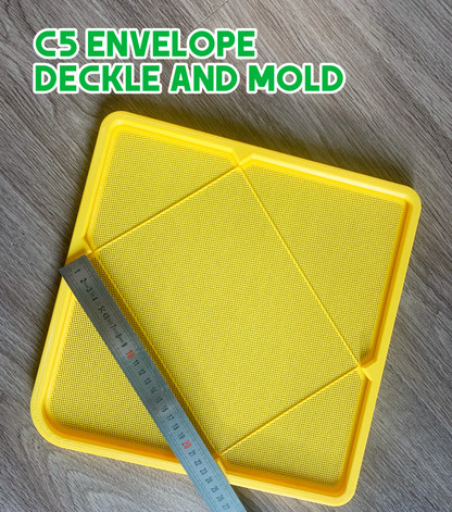 Envelope Papermaking Kit C5 C6 C7 C8 C9 – Deckle and Mold Set for Handmade Paper Envelopes – DIY Paper Making Tools