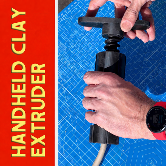 Handheld Screw Extruder for Clay with Interchangeable Dies