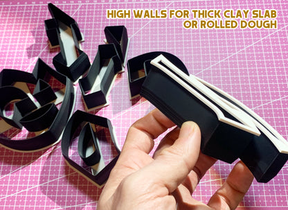 Big Gothic Cookie Cutters for Clay, Polymer Clay, Dough - 10 cm / 4"