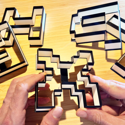 Big Pixel Letters Cookie Cutters for Polymer Clay, Ceramics, Dough - 10 cm / 4"