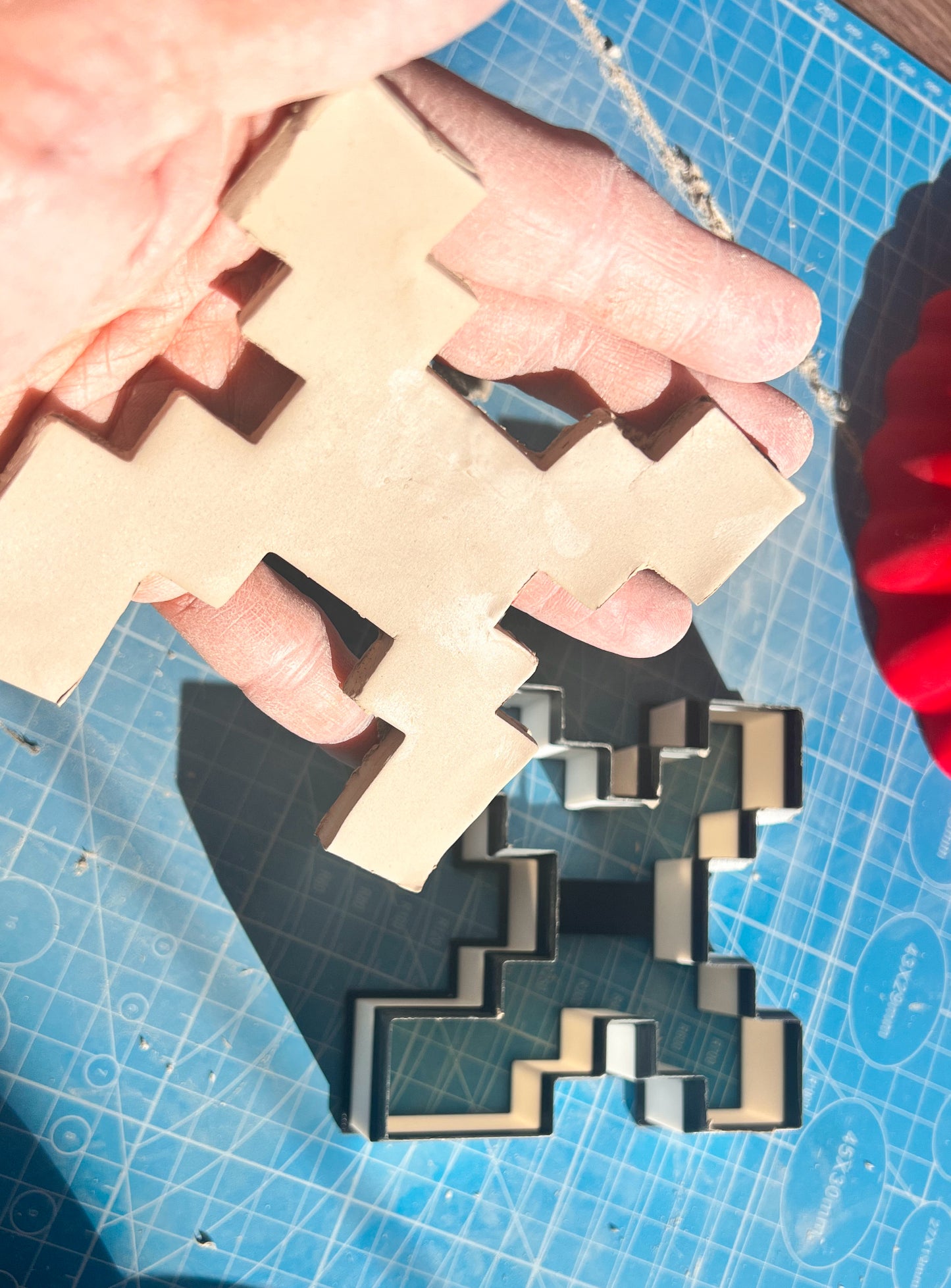Big Pixel Letters Cookie Cutters for Polymer Clay, Ceramics, Dough - 10 cm / 4"