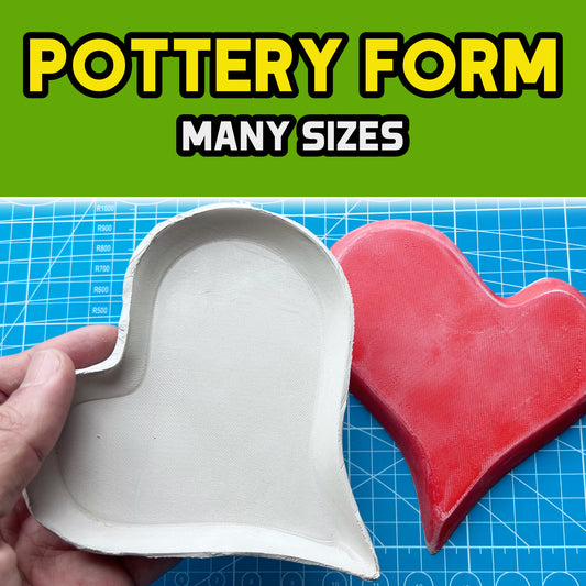 Asymmetric Heart-Shaped Dish Drape Mold for Pottery