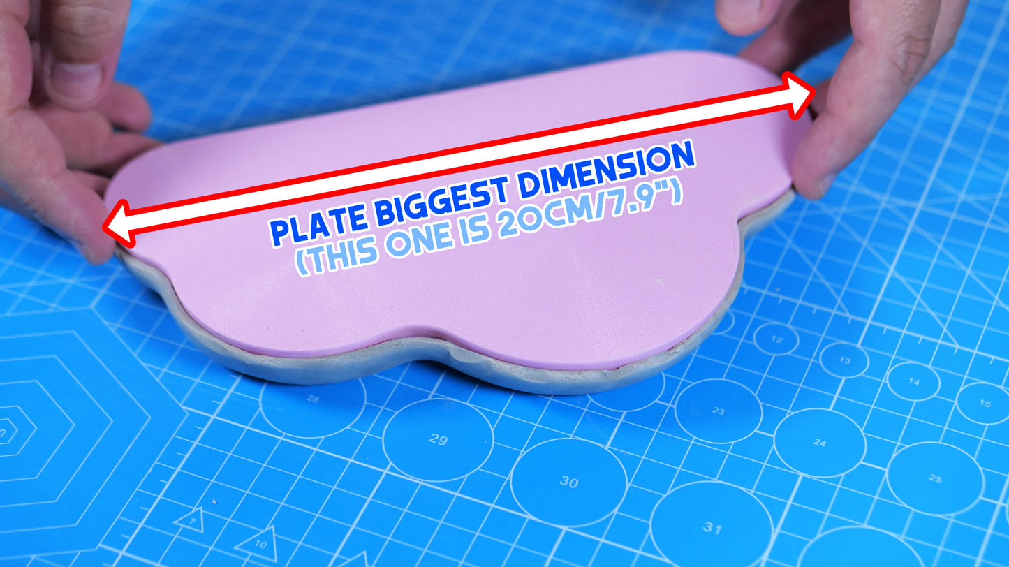 Cloud Plate Pottery Form for Clay Slab