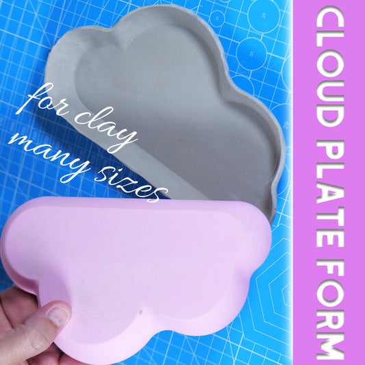Cloud Plate Pottery Form for Clay Slab