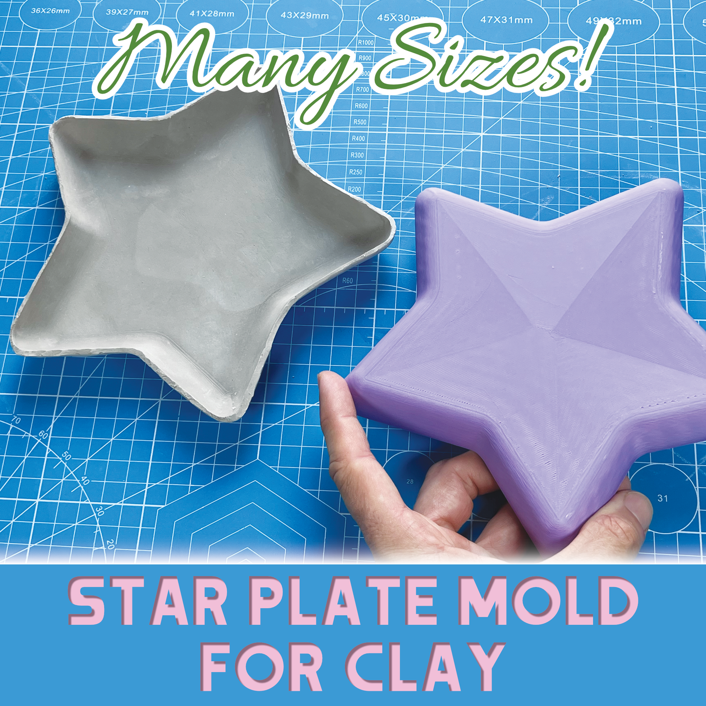 Star Plate Pottery Form for Clay Slab