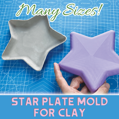 Star Plate Pottery Form for Clay Slab