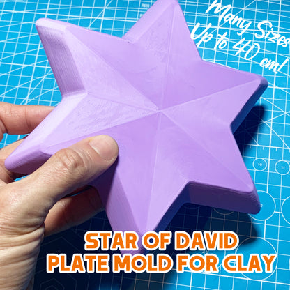 Star of David Plate Hump Mold for Pottery