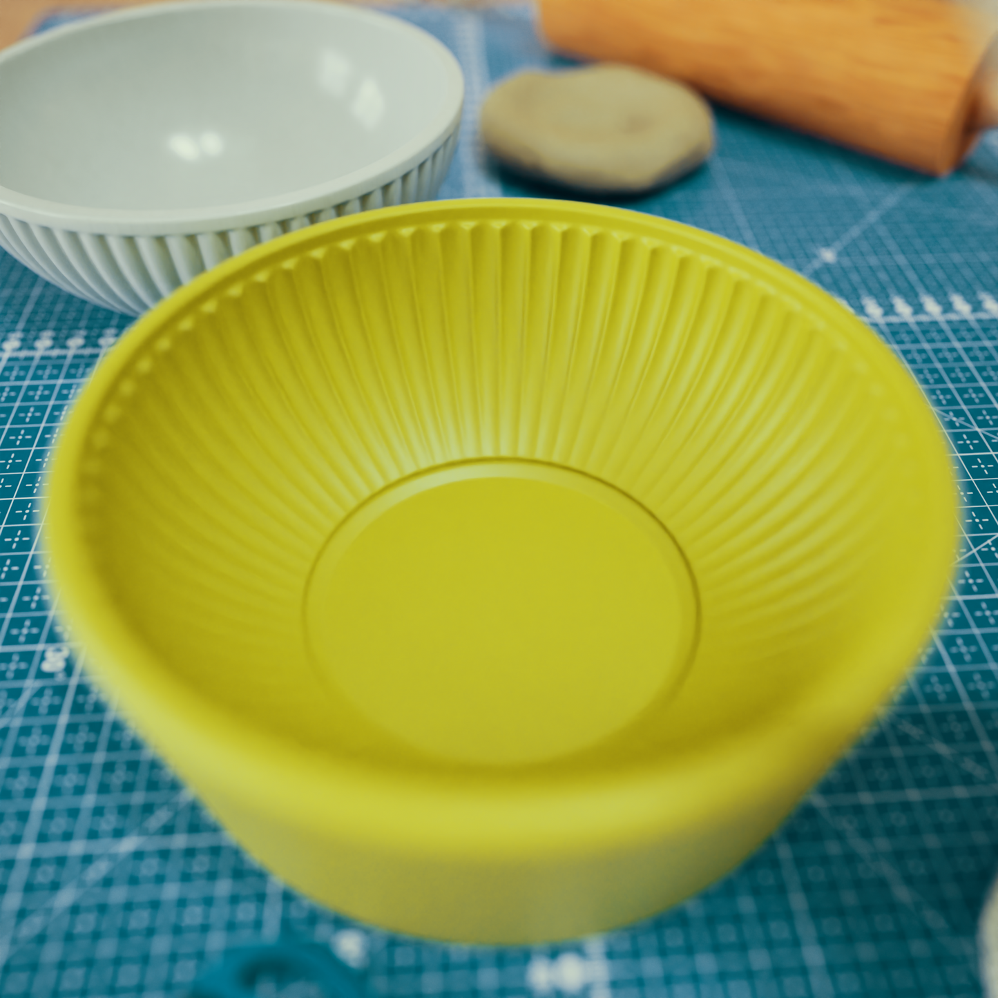 Ribbed Bowl Slump Mold for Pottery