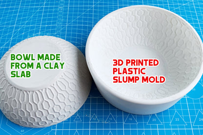 Hexagonal Pattern Bowl Slump Mold for Pottery