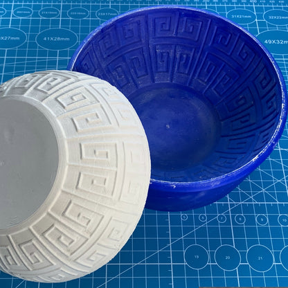 Greek Pattern Bowl Slump Mold for Pottery