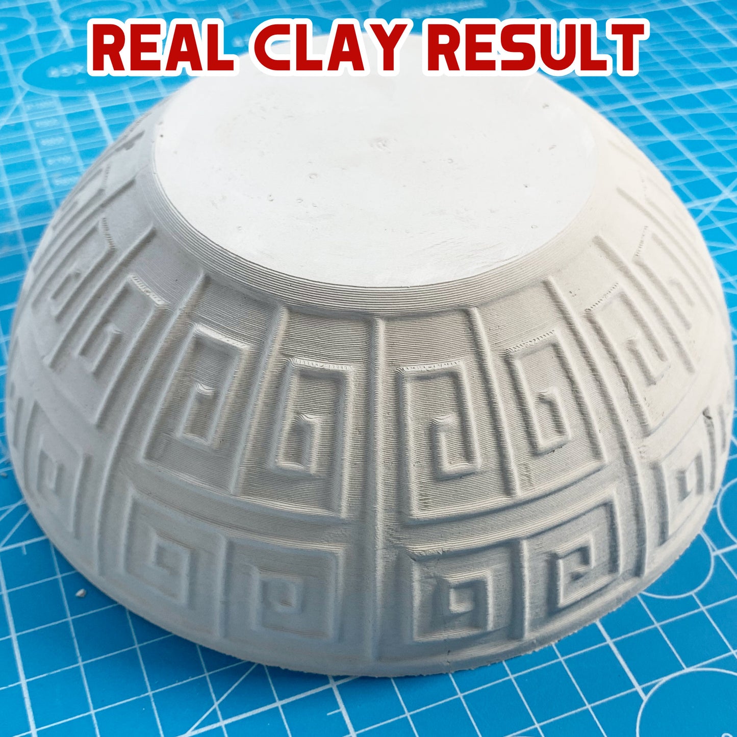 Greek Pattern Bowl Slump Mold for Pottery