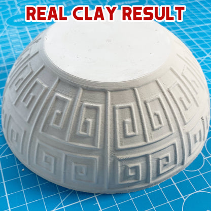 Greek Pattern Bowl Slump Mold for Pottery