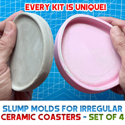 Irregular Ceramic Coaster Slump Mold Set