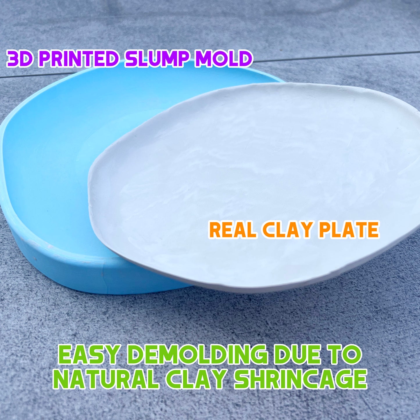 Organic Irregular Ceramic Plate Slump Mold for Slab Building