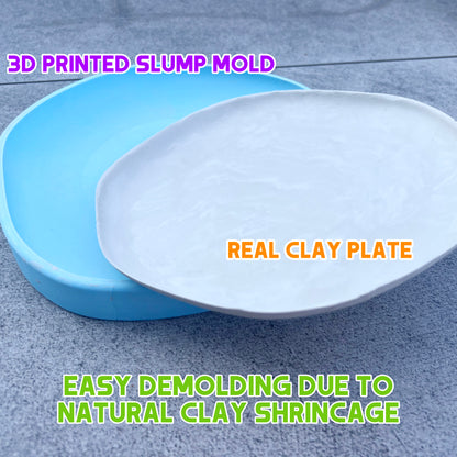 Organic Irregular Ceramic Plate Slump Mold for Slab Building