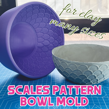 Scales Pattern Bowl Slump Mold for Pottery