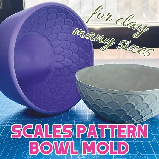 Scales Pattern Bowl Slump Mold for Pottery