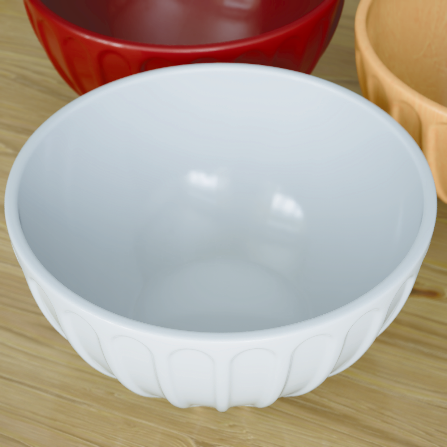 Deep Ribbed Bowl Slump Mold for Pottery