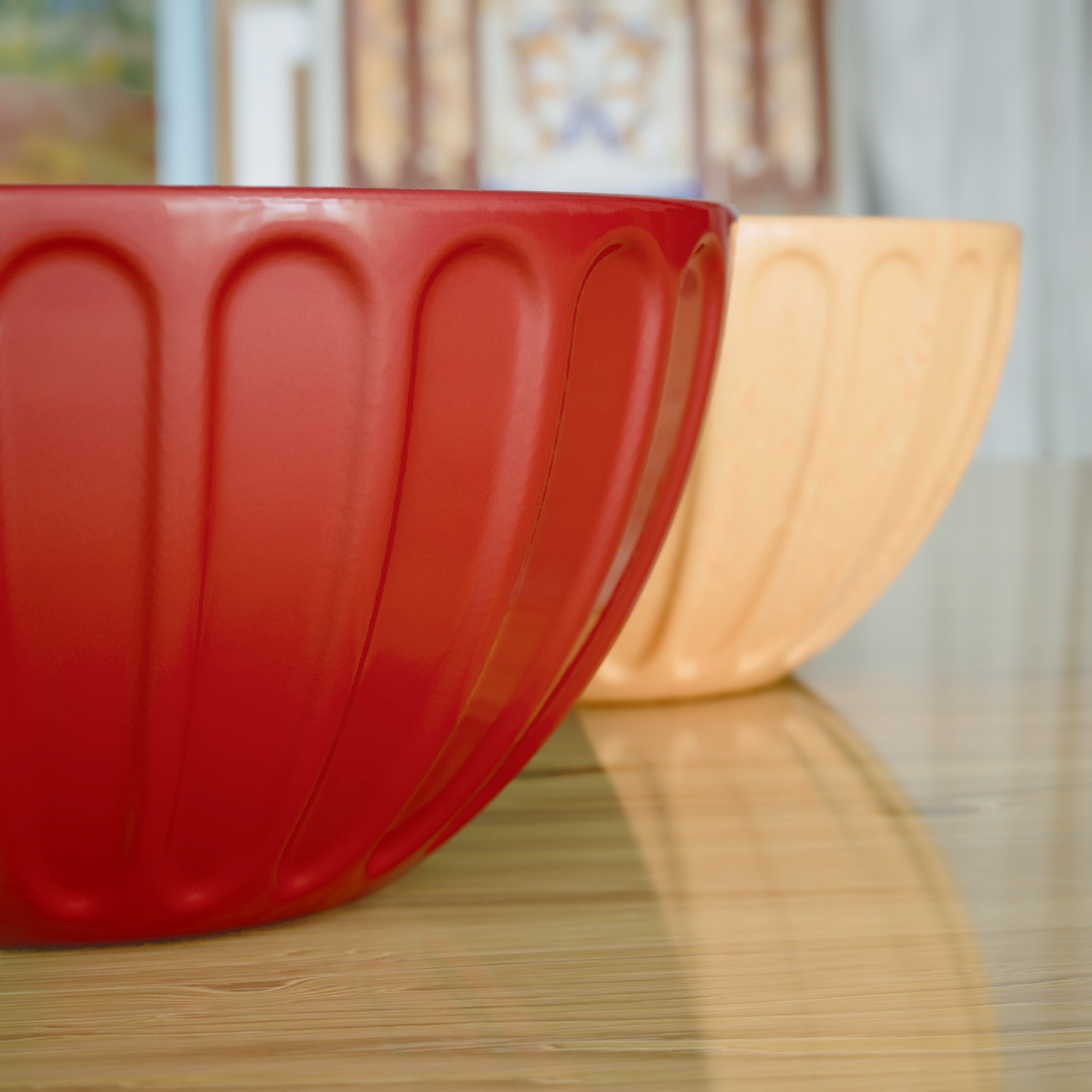 Deep Ribbed Bowl Slump Mold for Pottery