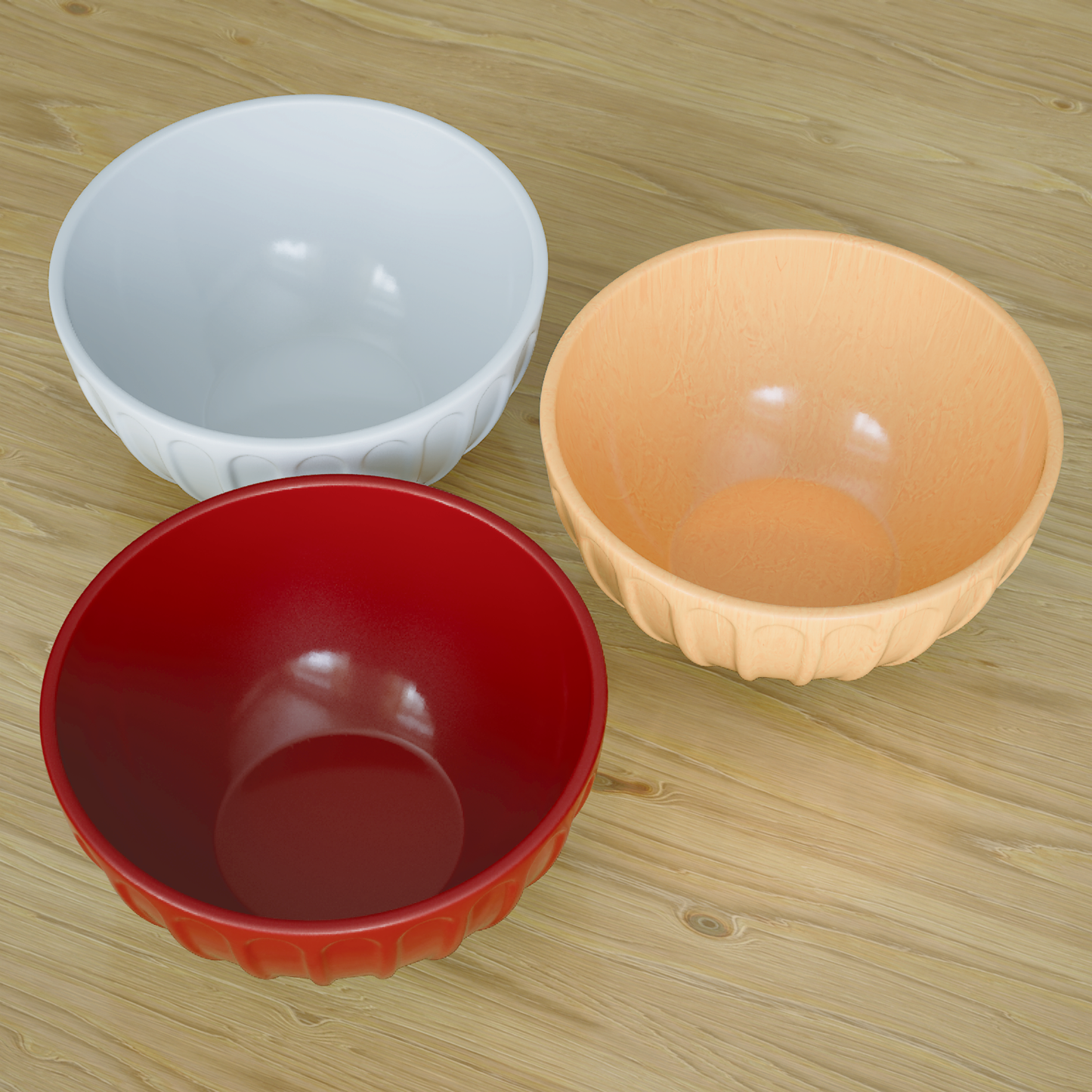 Deep Ribbed Bowl Slump Mold for Pottery
