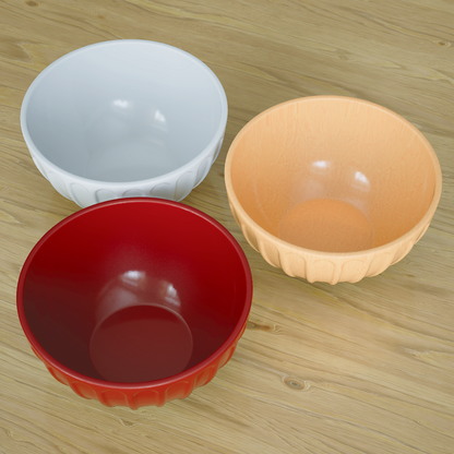 Deep Ribbed Bowl Slump Mold for Pottery