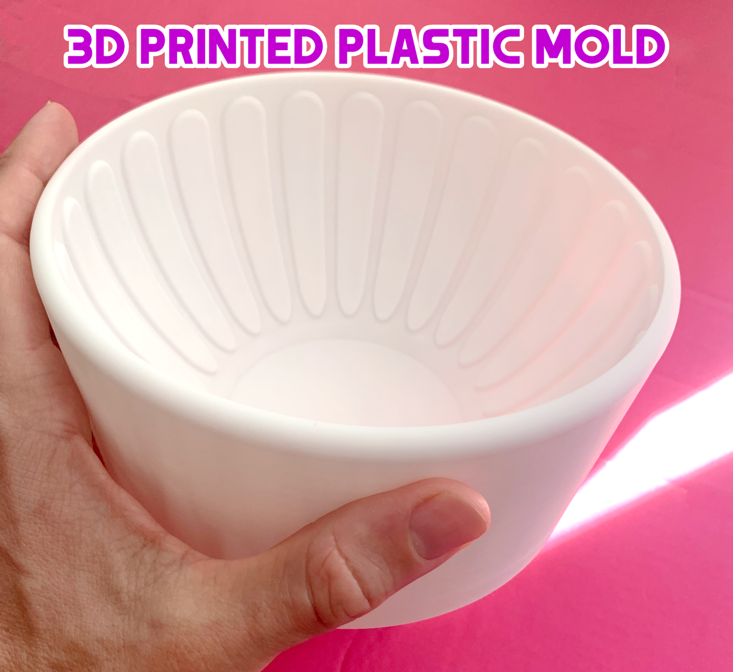 Deep Ribbed Bowl Slump Mold for Pottery