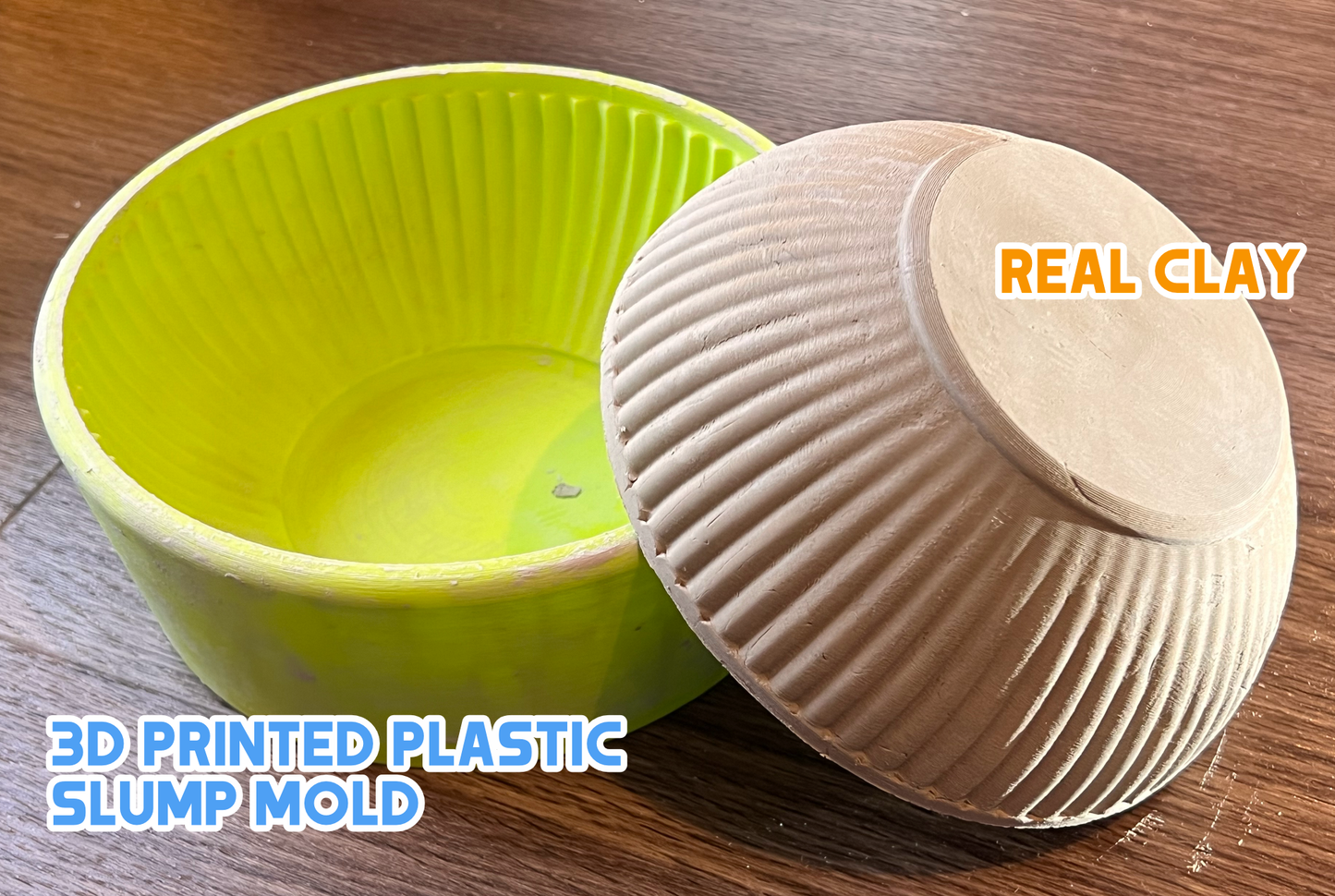 Ribbed Bowl Slump Mold for Pottery