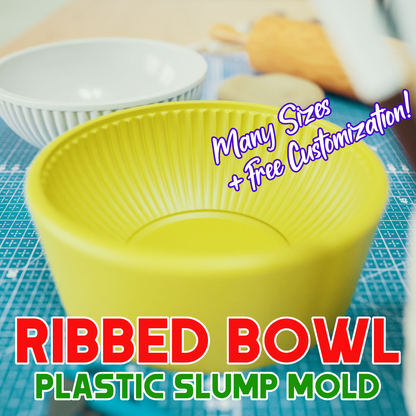 Ribbed Bowl Slump Mold for Pottery