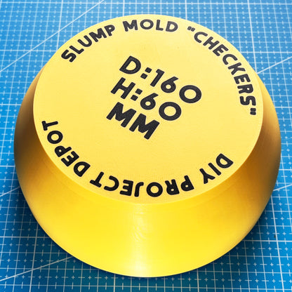 Geometric Grid Bowl Slump Mold for Clay