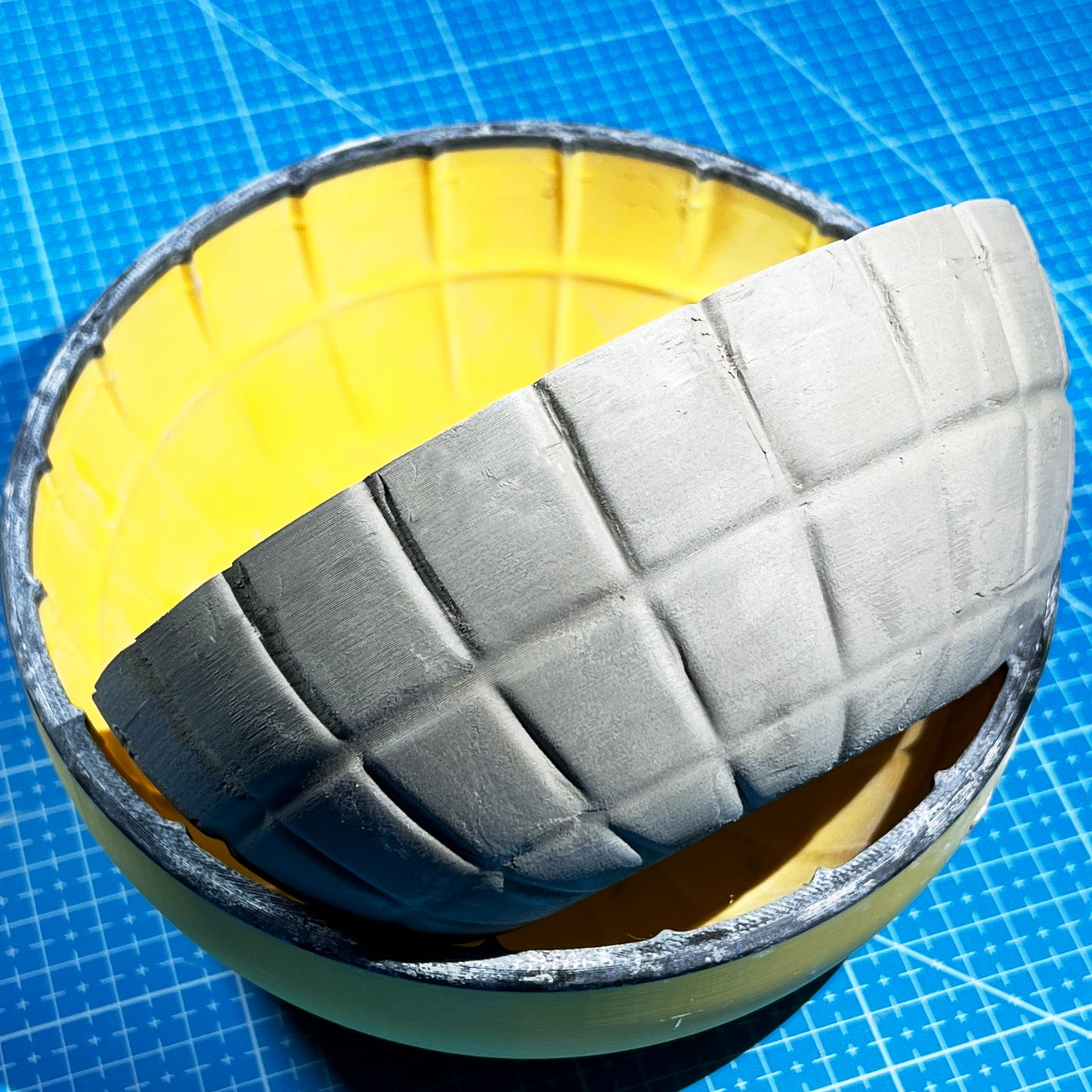 Geometric Grid Bowl Slump Mold for Clay
