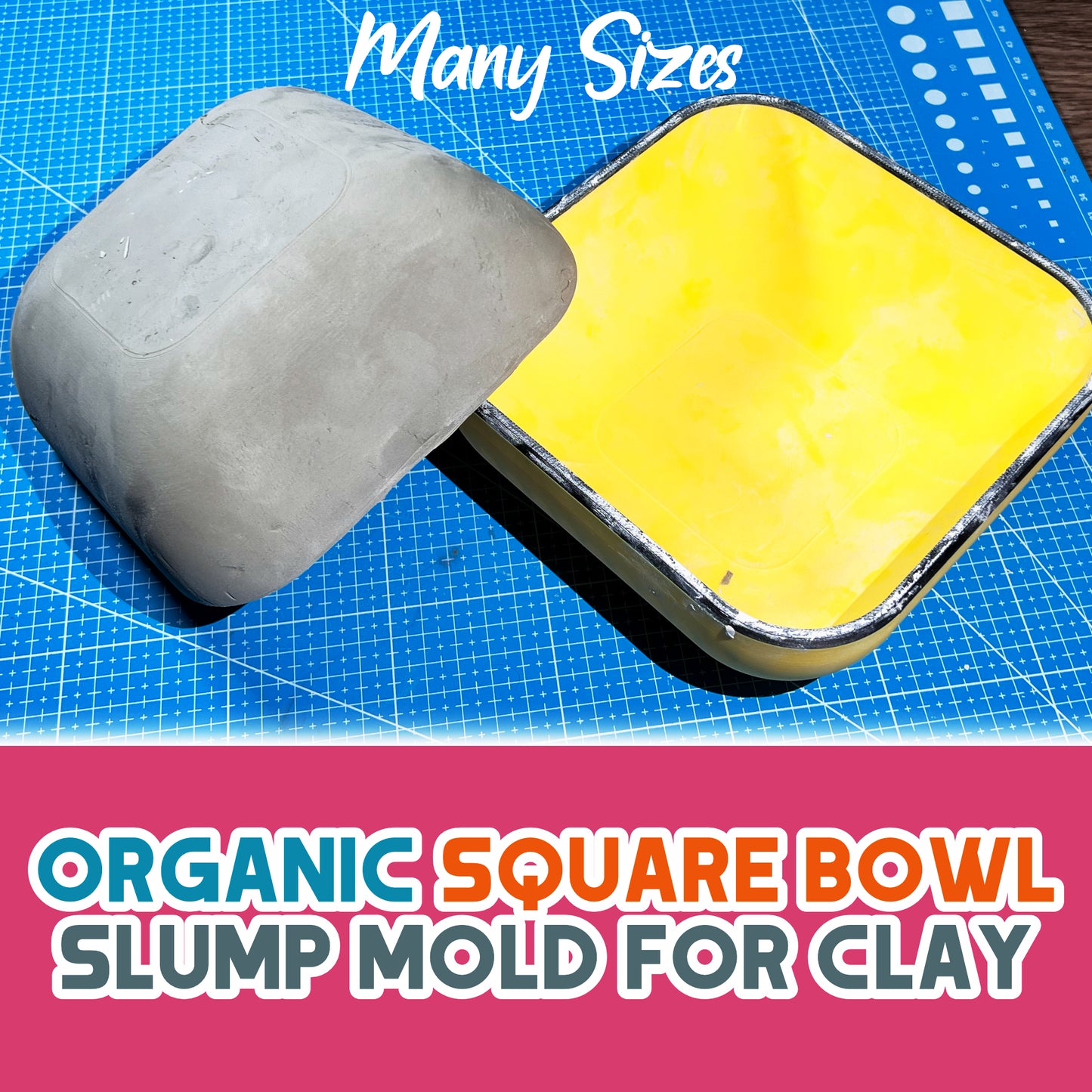 Bastille Square Slump Mold for Clay