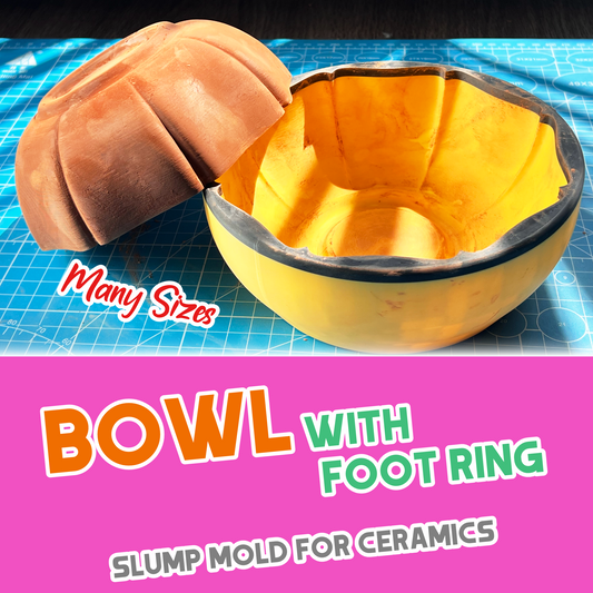 Jardin Slump Mold for a Bowl with Foot Ring – Multiple Sizes