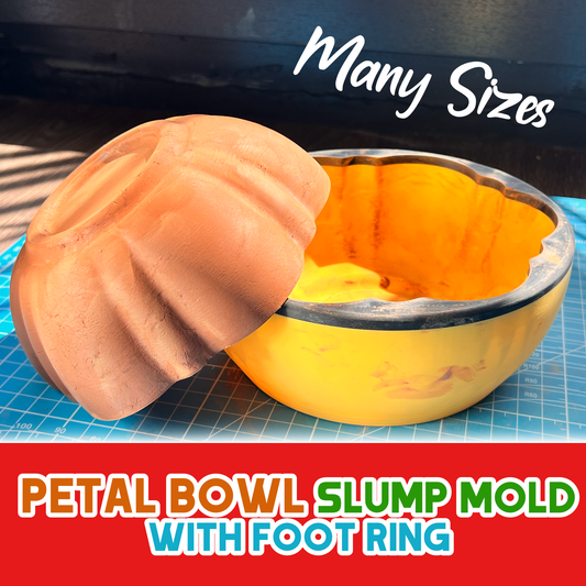 Versailles Petal Slump Mold for a Bowl with Foot Ring – Multiple Sizes